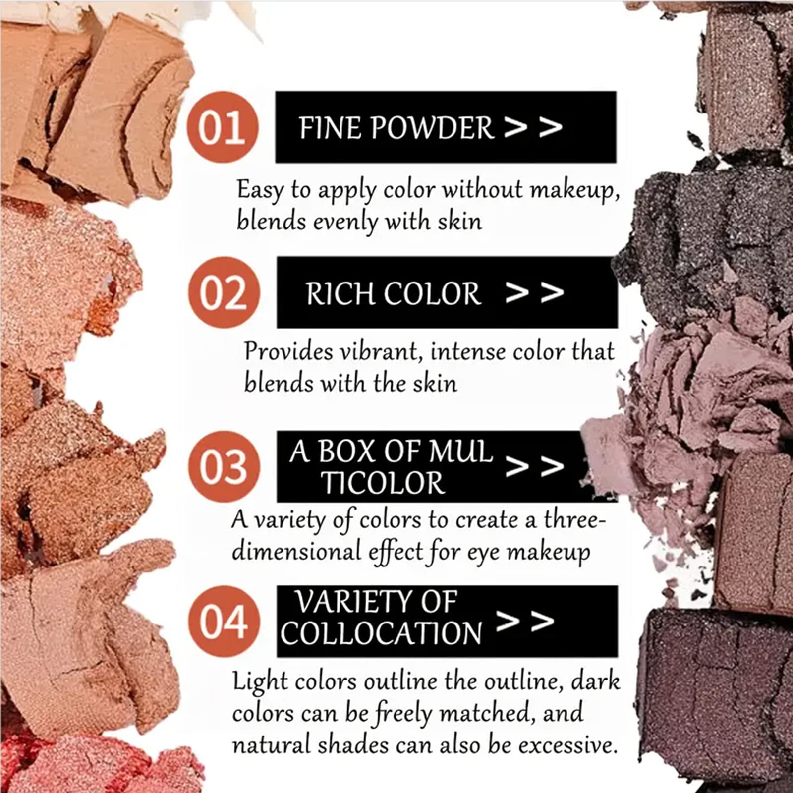 BOLOPER Sombras nude, mate y brillo, combinación versátil para diario.