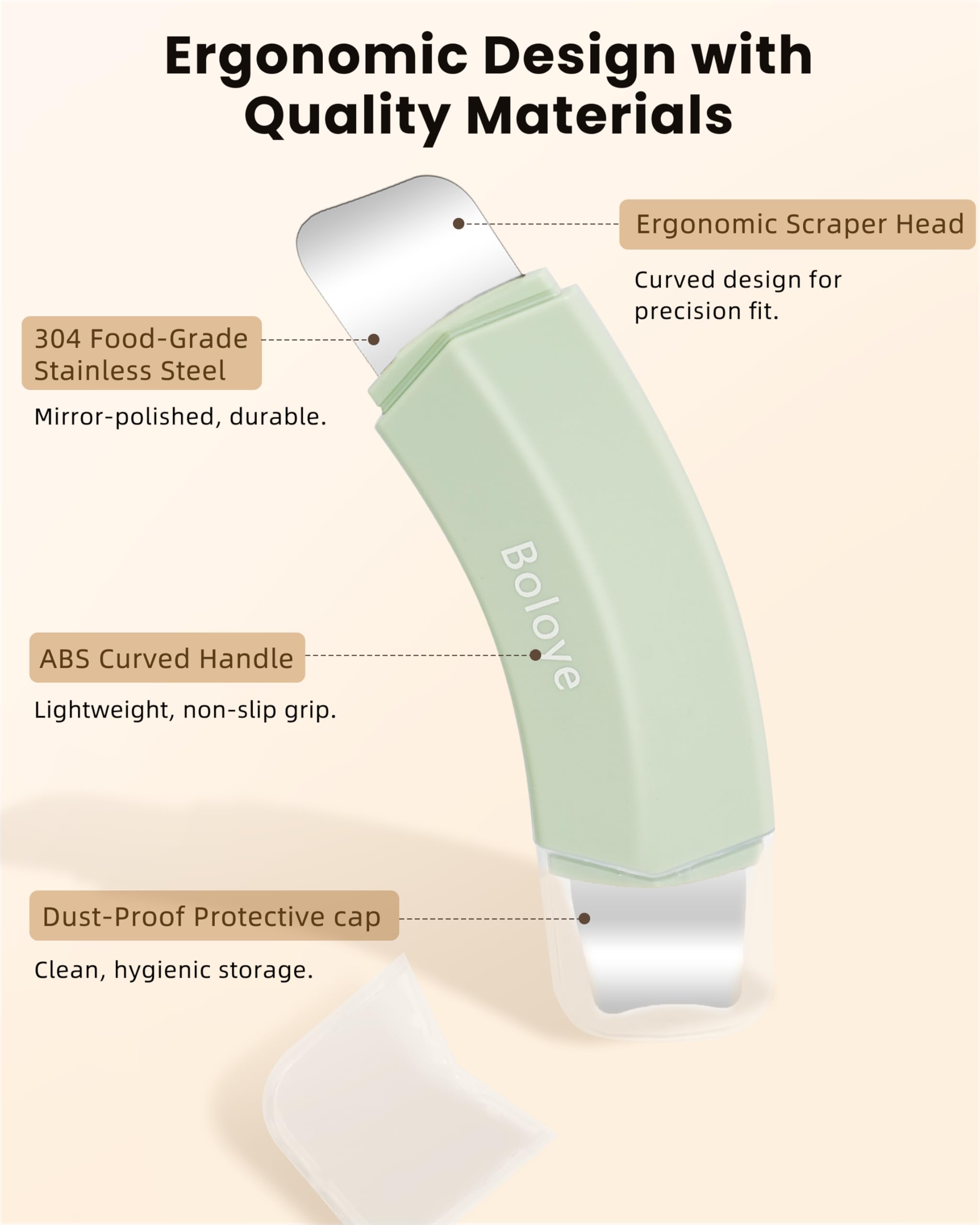 Boloye nose and T-zone scraper targets buildup for smoother skin.