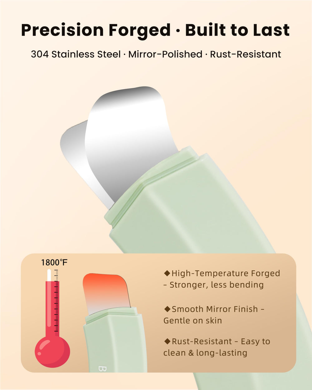 Boloye steam-prep use helps loosen buildup before cleansing.