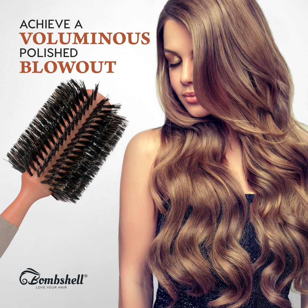 Frizz control and smoothness with Bombshell boar bristle brush