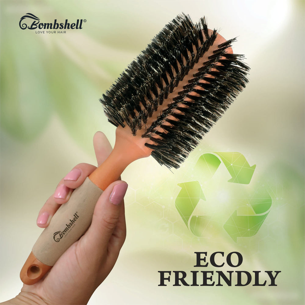 Scalp massage during brushing with Bombshell round brush