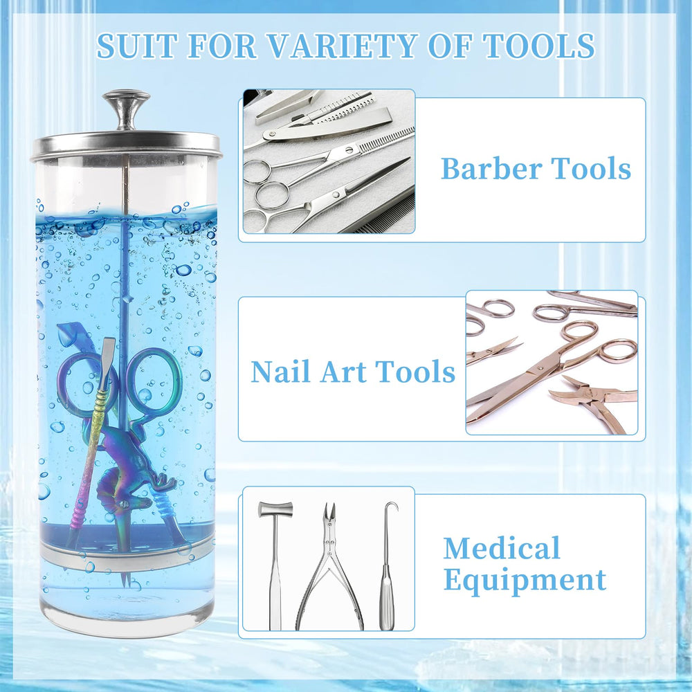 BOMOQING multi-purpose jar holds manicure, hair, and beard tools neatly.