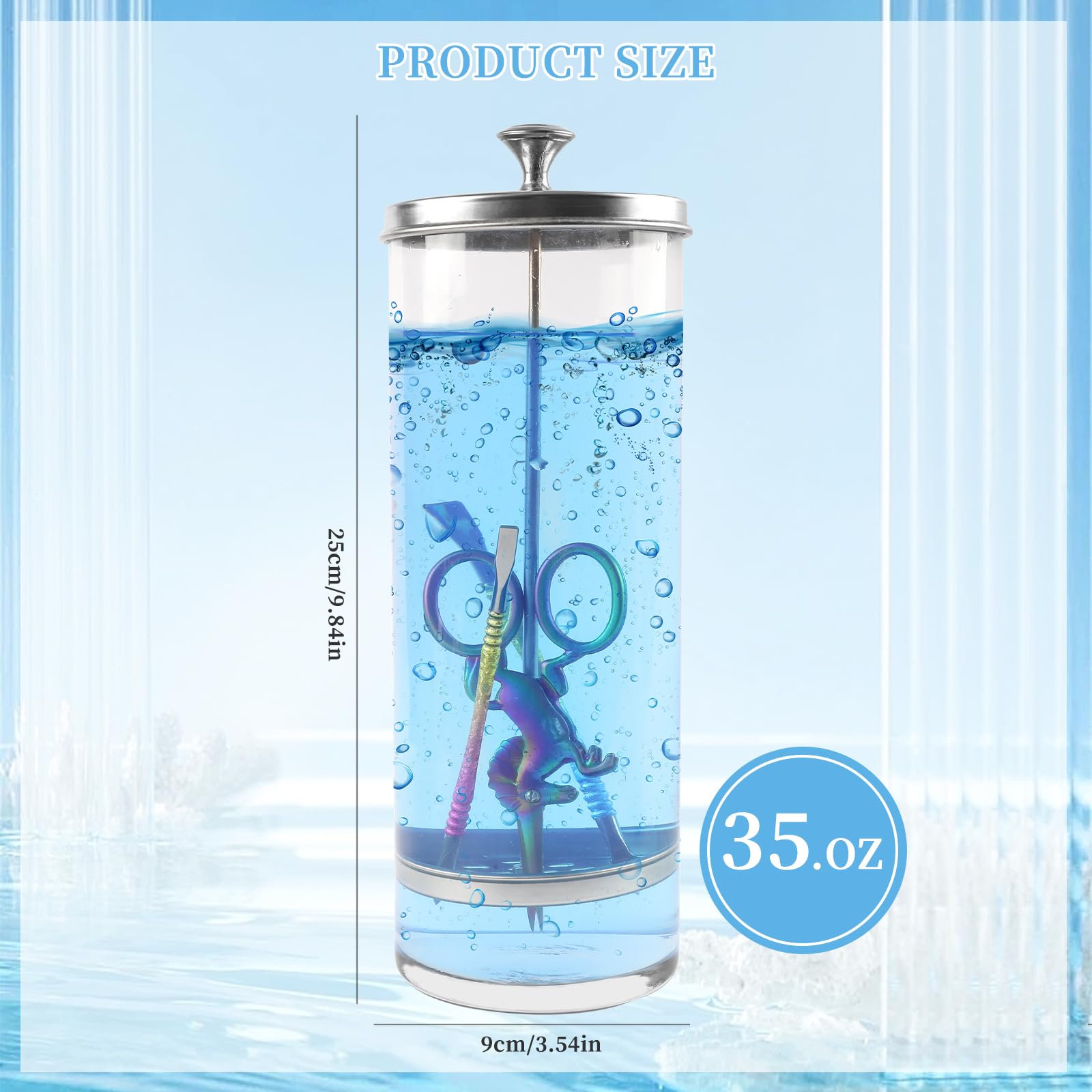 BOMOQING compact 1035ml jar fits busy salon stations efficiently.