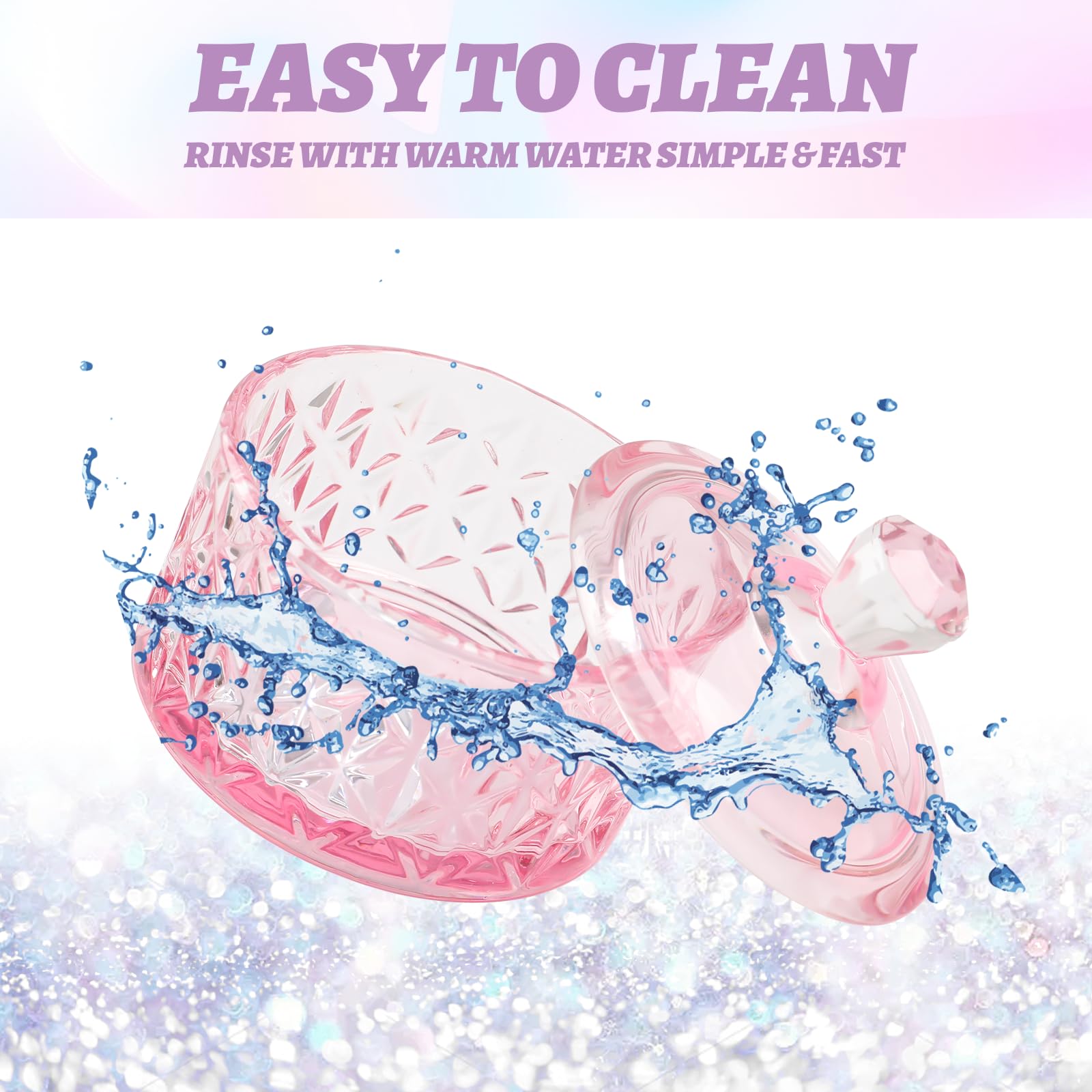 BOMOQING Nail Dappen Dish cap prevents evaporation during use.