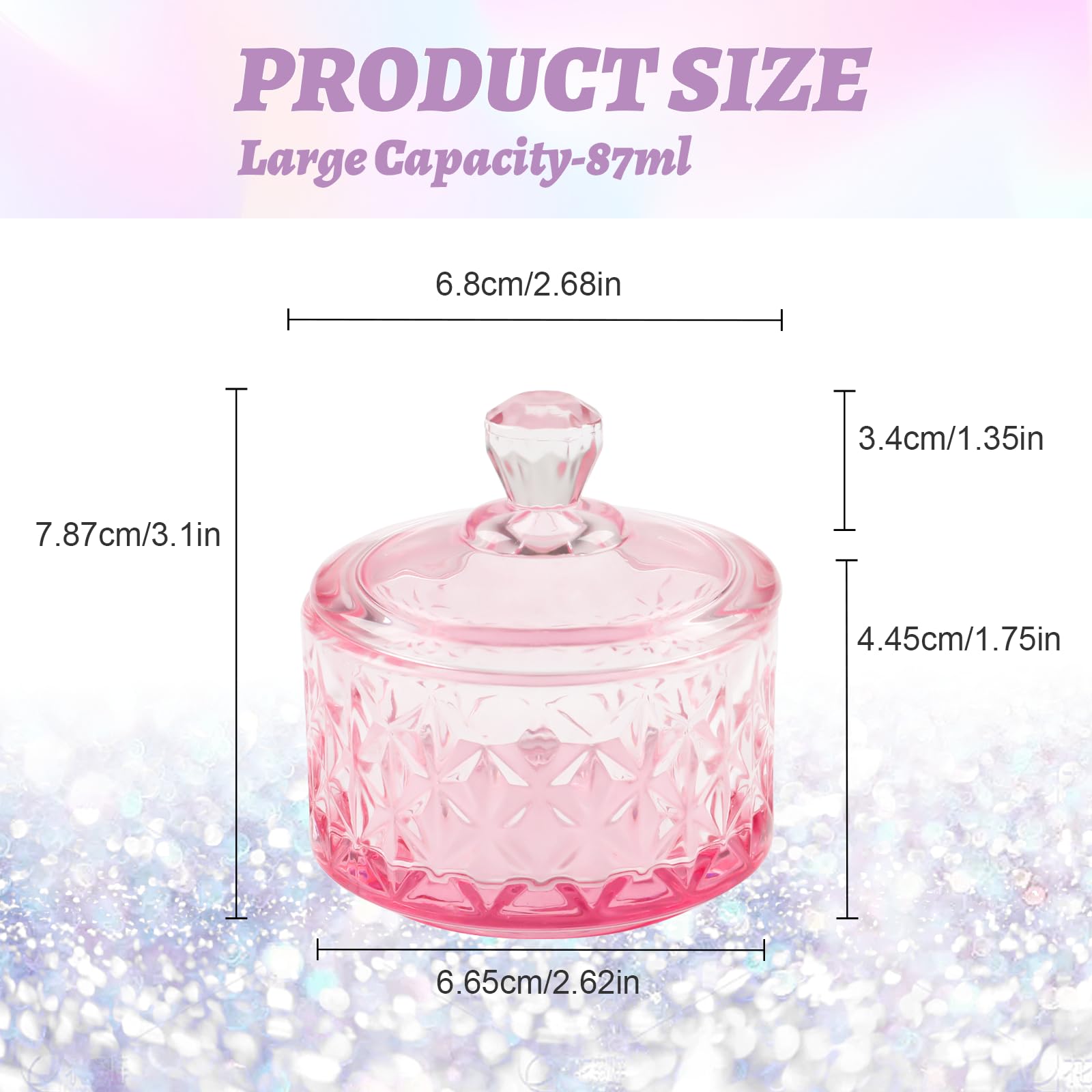 BOMOQING Nail Dappen Dish wide-mouth design for easy acrylic mixing.