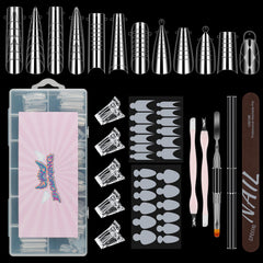 BOMOQING nail dual forms showcase 12 styles for versatile extensions.
