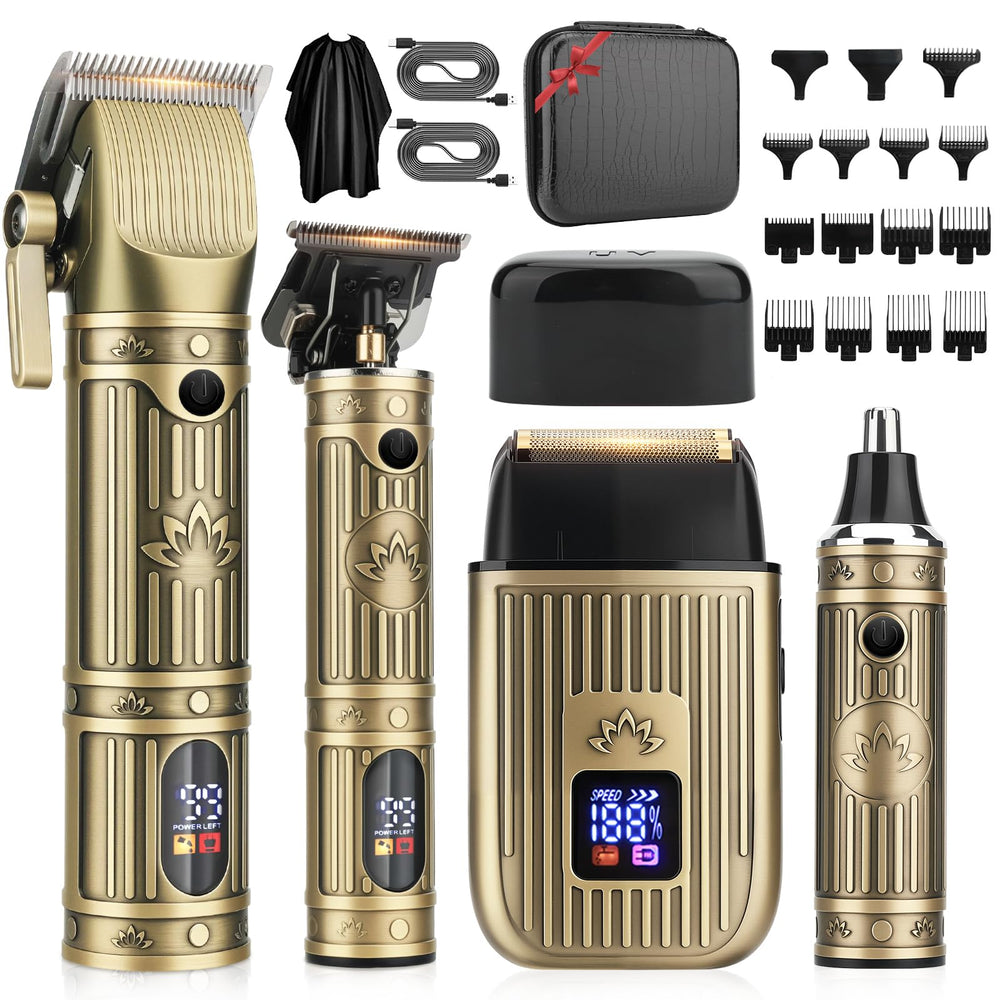 Bomxin hair clippers kit close-up showing adjustable blades for precise styling