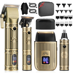 Bomxin hair clippers kit close-up showing adjustable blades for precise styling