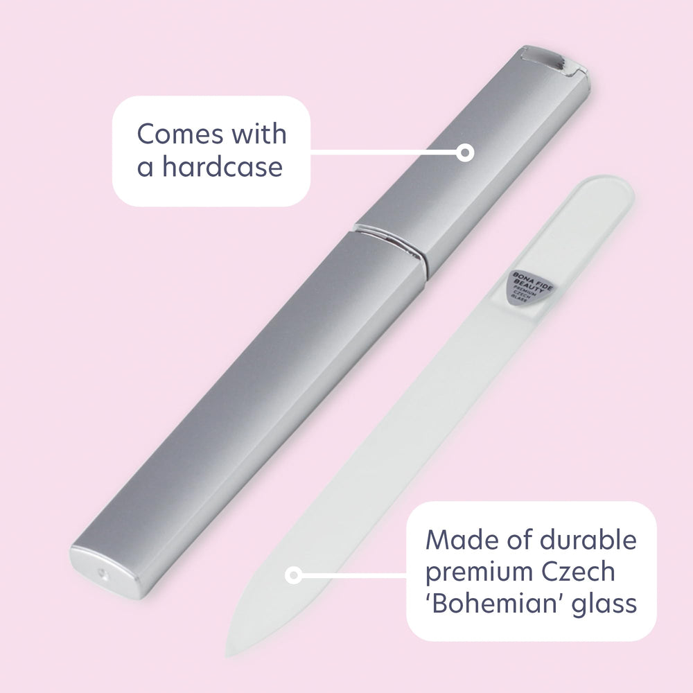Bona Fide Beauty clear crystal file delivers salon-like results at home.
