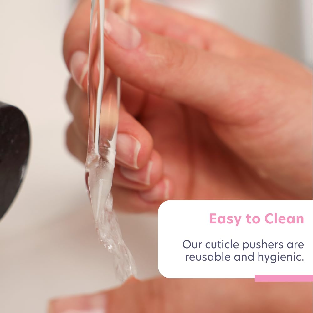 BONA FIDE BEAUTY reusable, washable glass cuticle tool for sustainable care