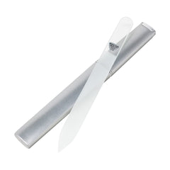 Bona Fide Beauty Czech glass nail file clear for precise shaping at home.