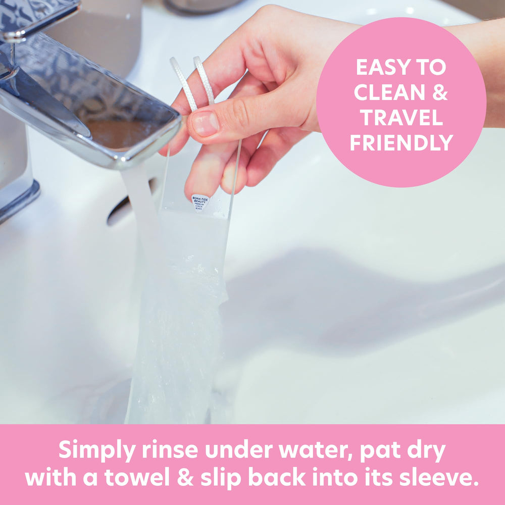 Bona Fide Beauty durable glass foot file, handle with care to prevent breakage.