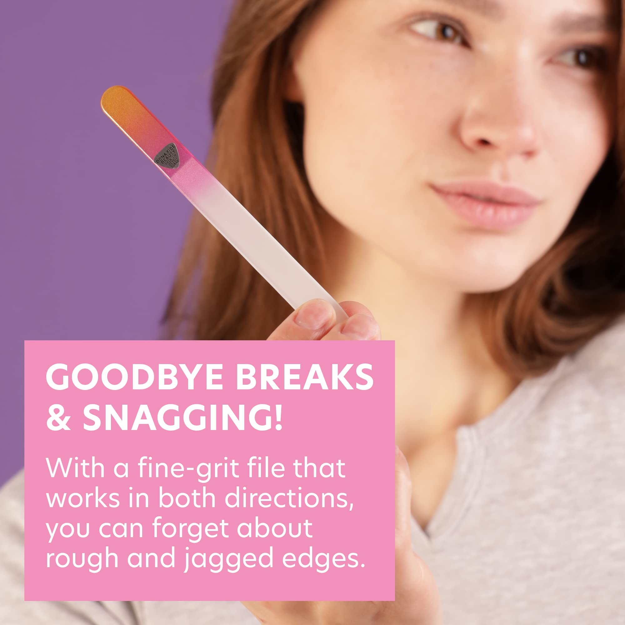 Bona Fide Beauty easy-clean nail file rinses clean under water