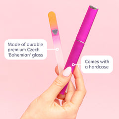 Bona Fide Beauty edge-seal keratin glass file smooths nail edges precisely
