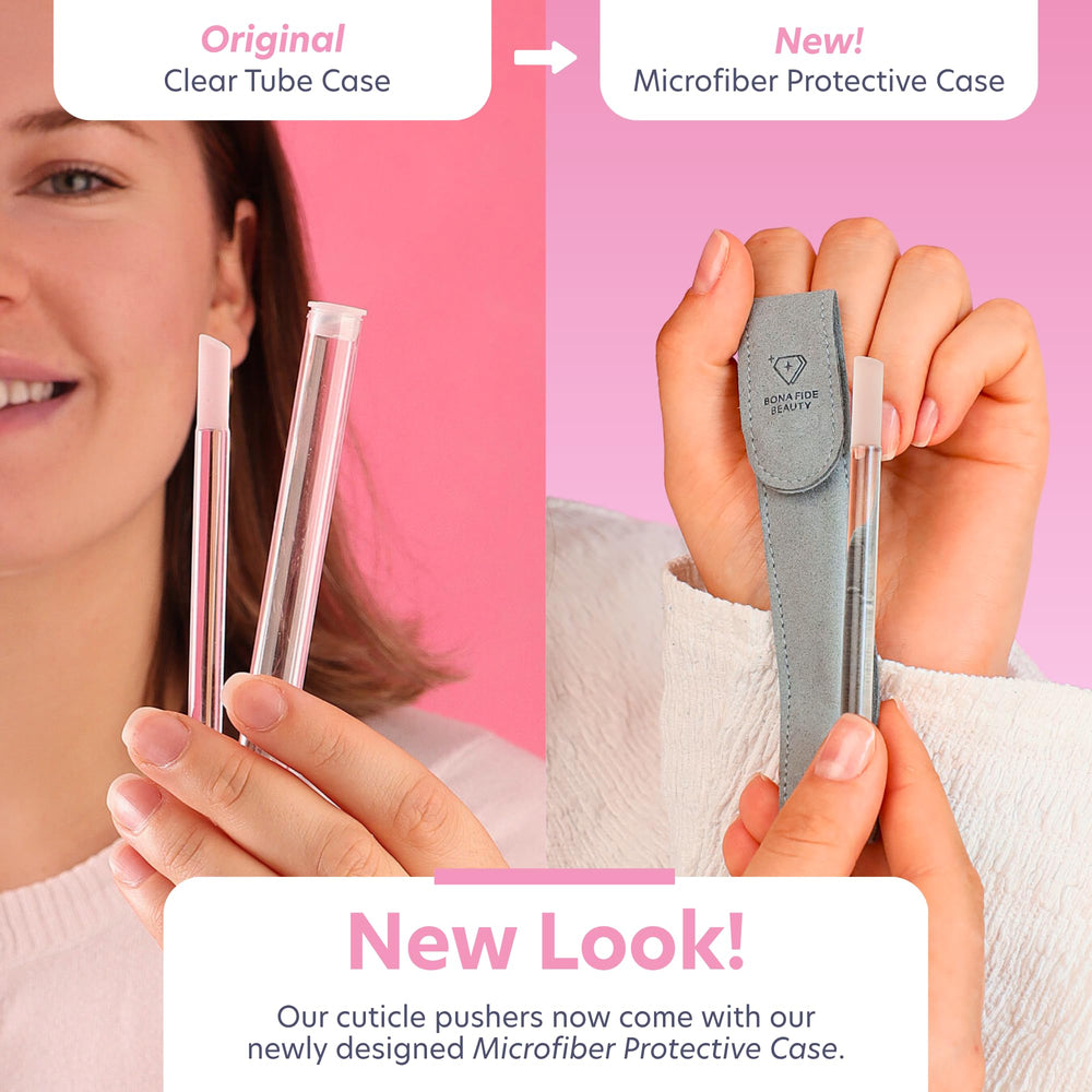 BONA FIDE BEAUTY instruction-ready glass cuticle pusher care