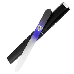 Bona Fide Beauty glass nail file with hardcase for portable storage