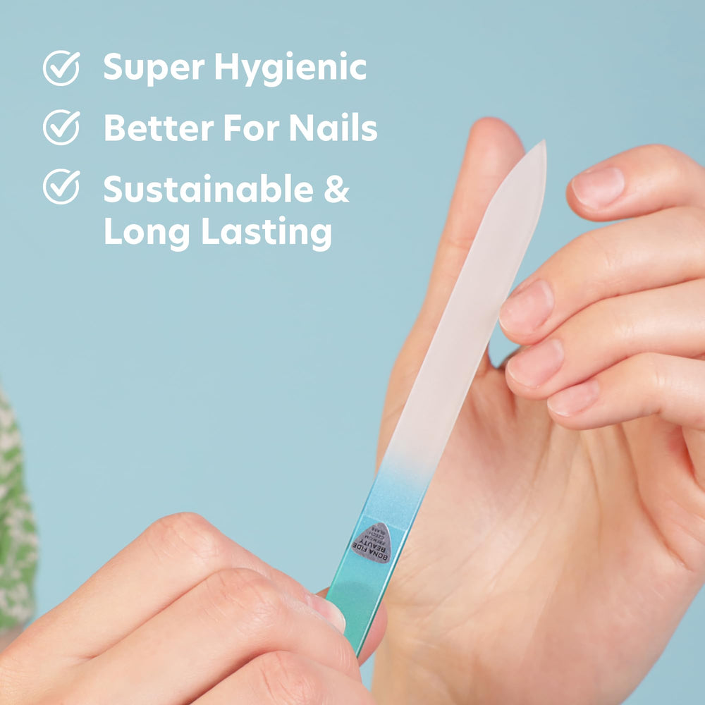 Bona Fide Beauty tempered Czech glass file demonstrates durability.