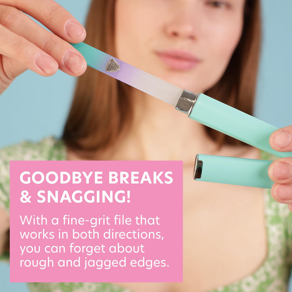 Tempered glass Bona Fide Beauty nail tool designed for long-lasting durability