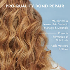 Bondbar Conditioner application shows scalp-to-tips coverage for detangled hair.