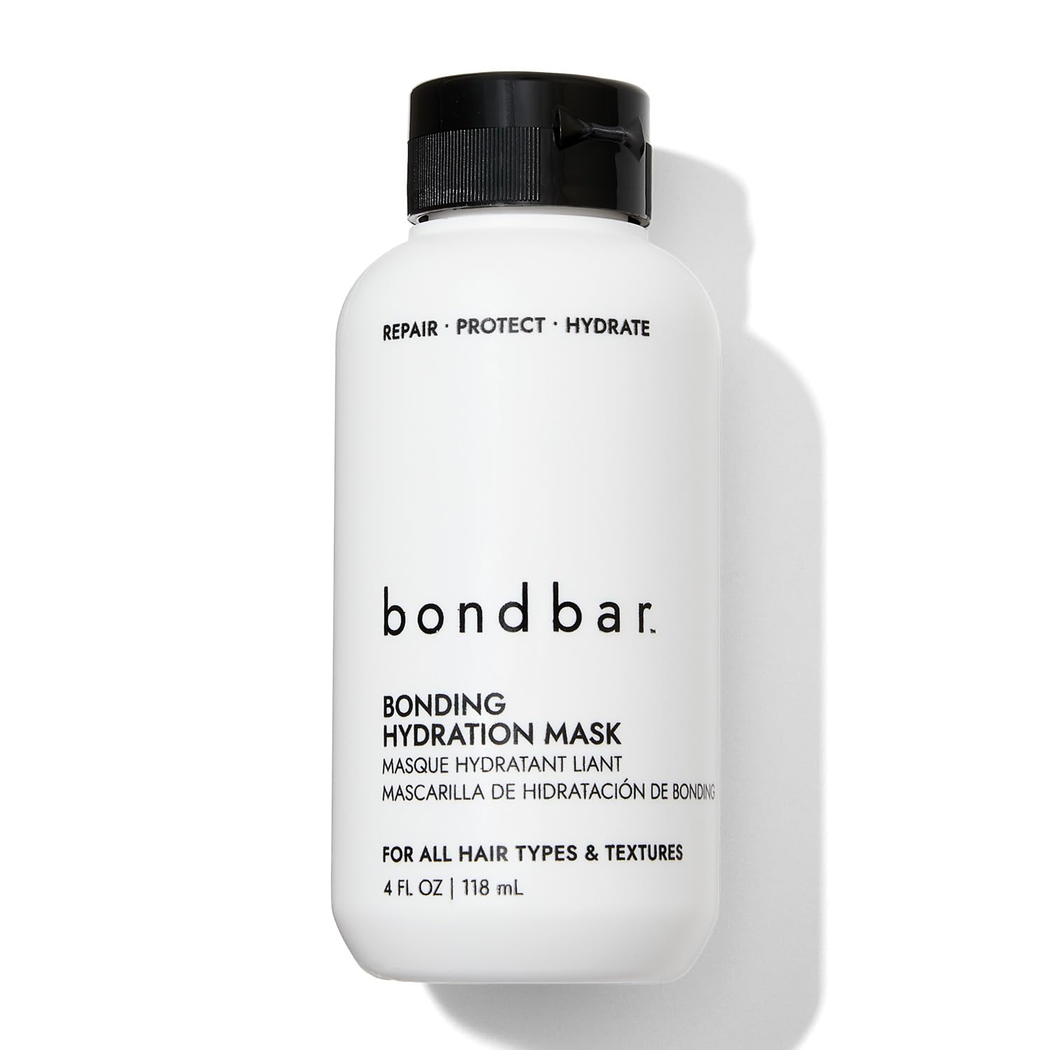 Bondbar mascarilla de hidratación para unión capilar dañada brinda brillo y suavidad.