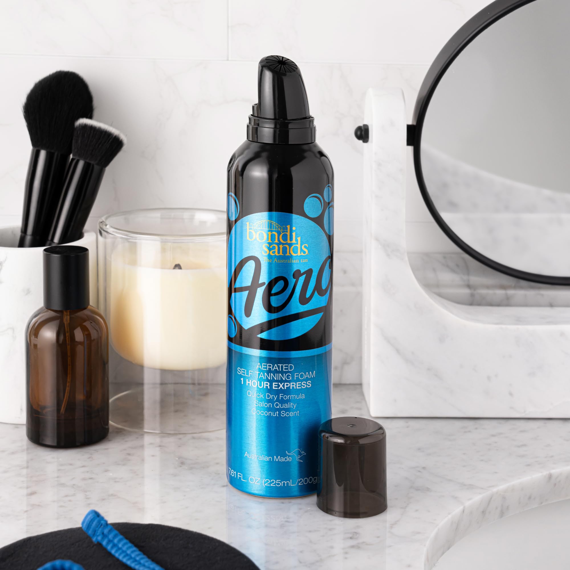 Bondi Sands Aero bottle with foam dispensing for easy use.
