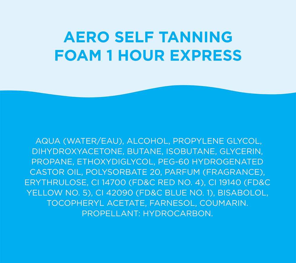 Bondi Sands Aero foam-on-skin showing bronzed, natural look.