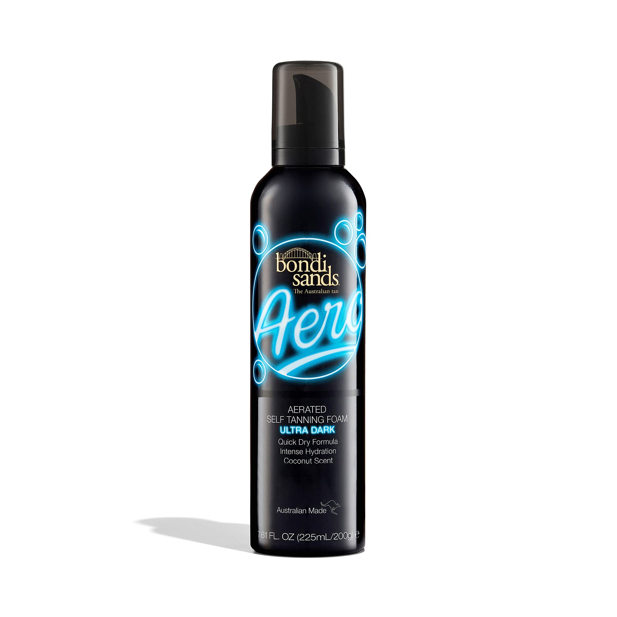 Bondi Sands Aero Ultra Dark bottle showing long-lasting bronze glow