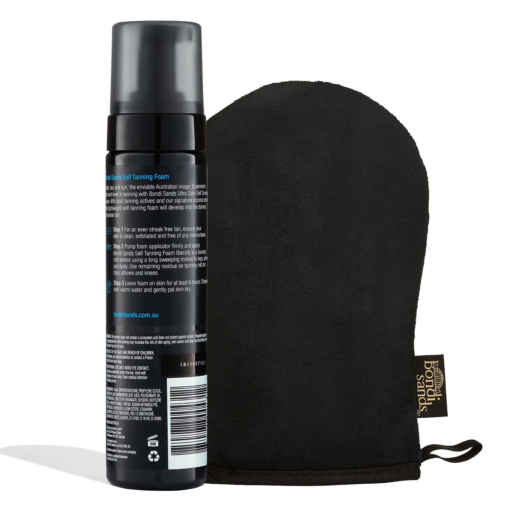 Bondi Sands Application Mitt in use for clean, even coverage during tanning.