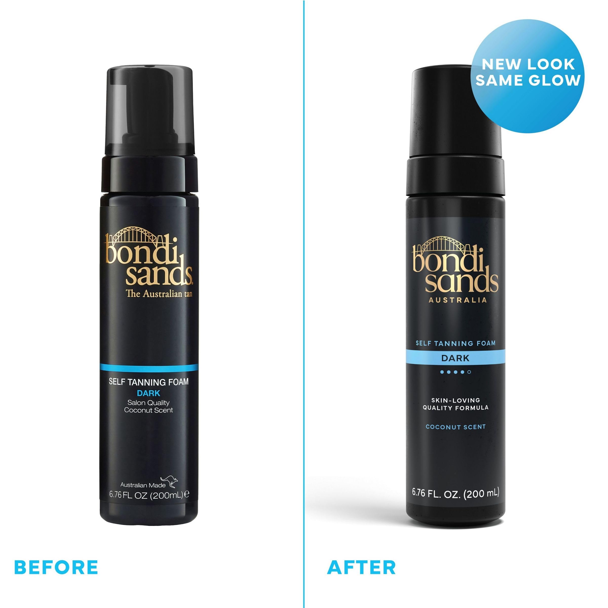 Bondi Sands foam texture swirls, showing smooth, streak-free potential.