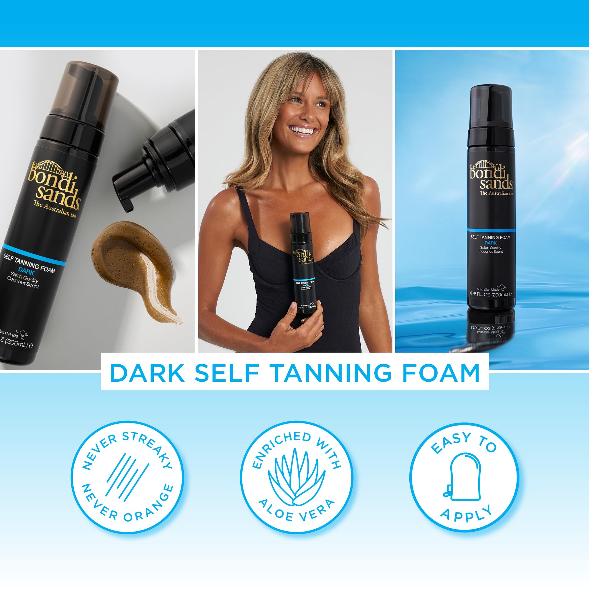 Bondi Sands Espuma Autobronceadora huele a coco y resulta agradable