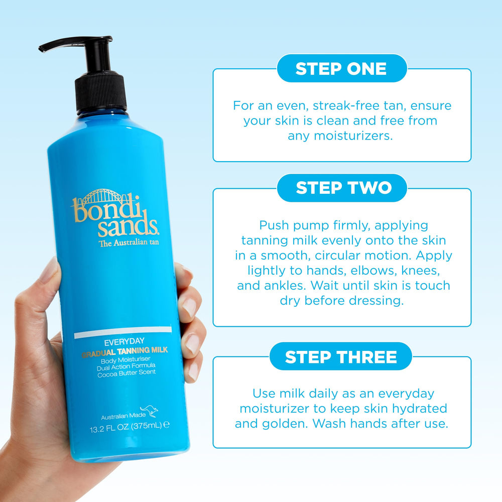 Bondi Sands texture close-up highlights creamy, quick-drying formula