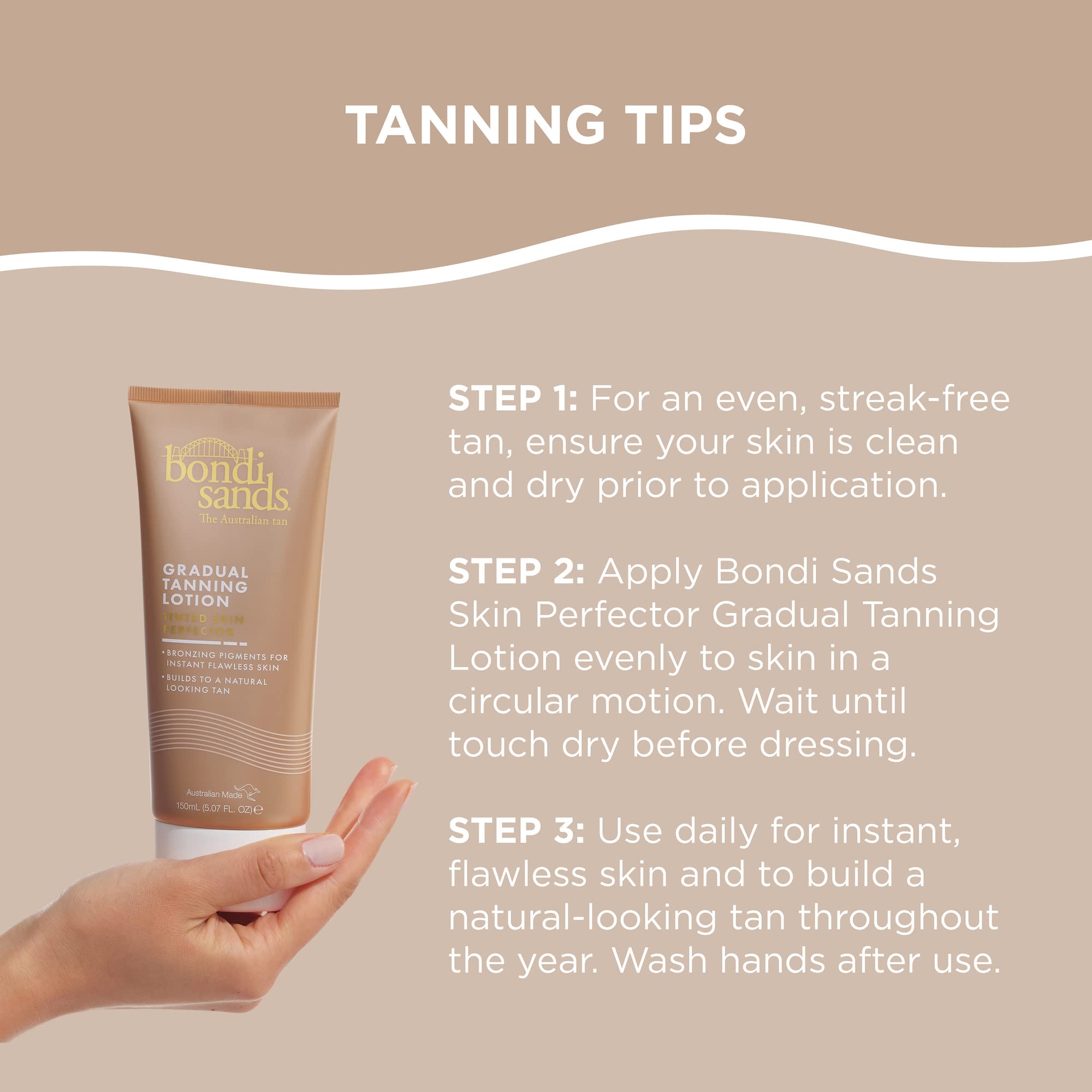 Bondi Sands Gradual Tanning Lotion, envase de 150 ml práctico
