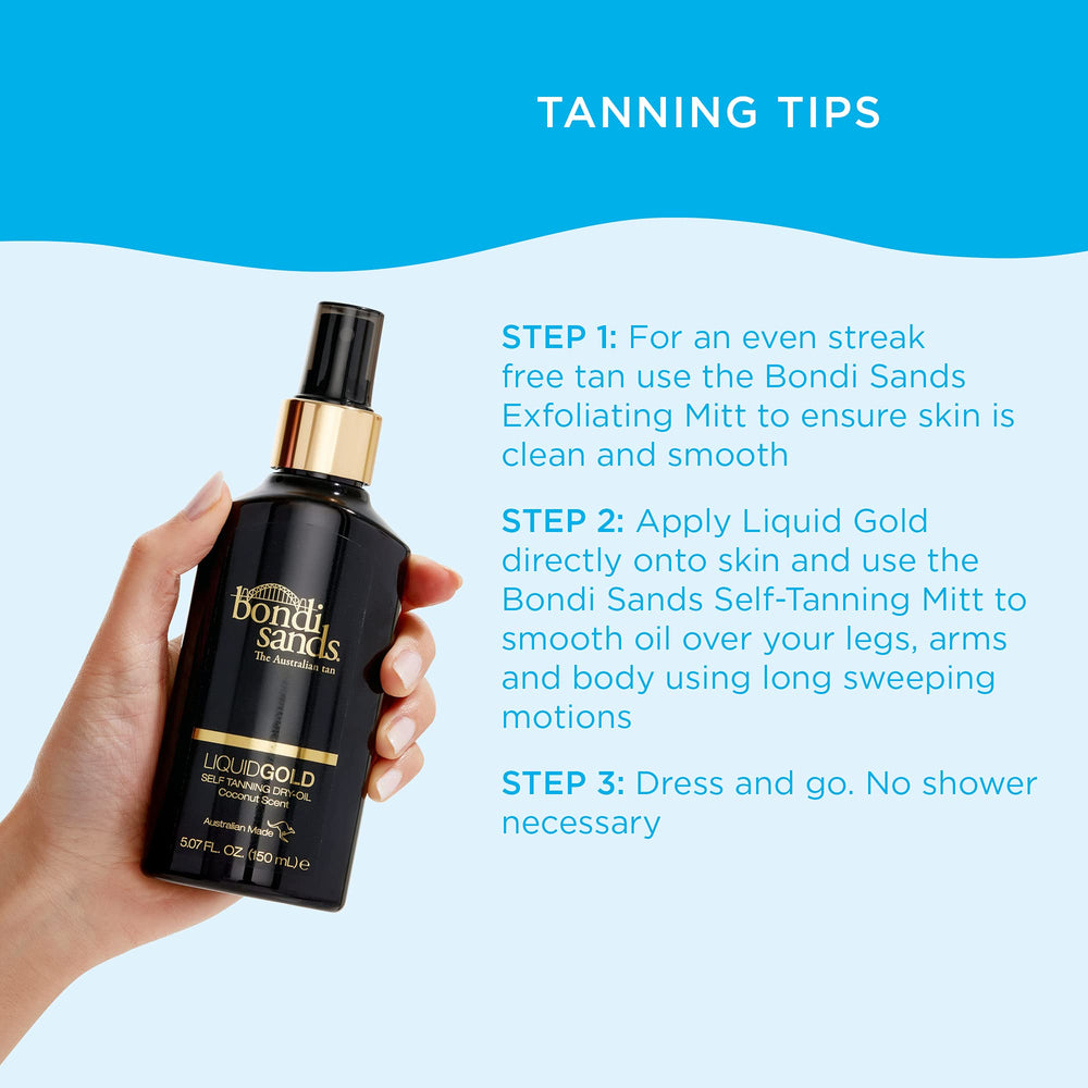 Bondi Sands Liquid Gold Dry Oil uso diario para cuidado de la piel