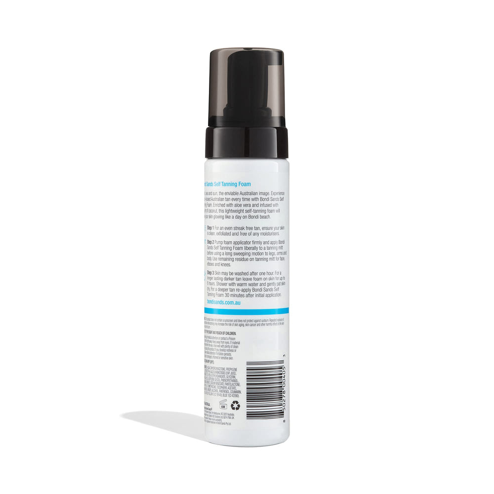 Bondi Sands Self Tanning Foam application mitt ready for smooth, streak-free application