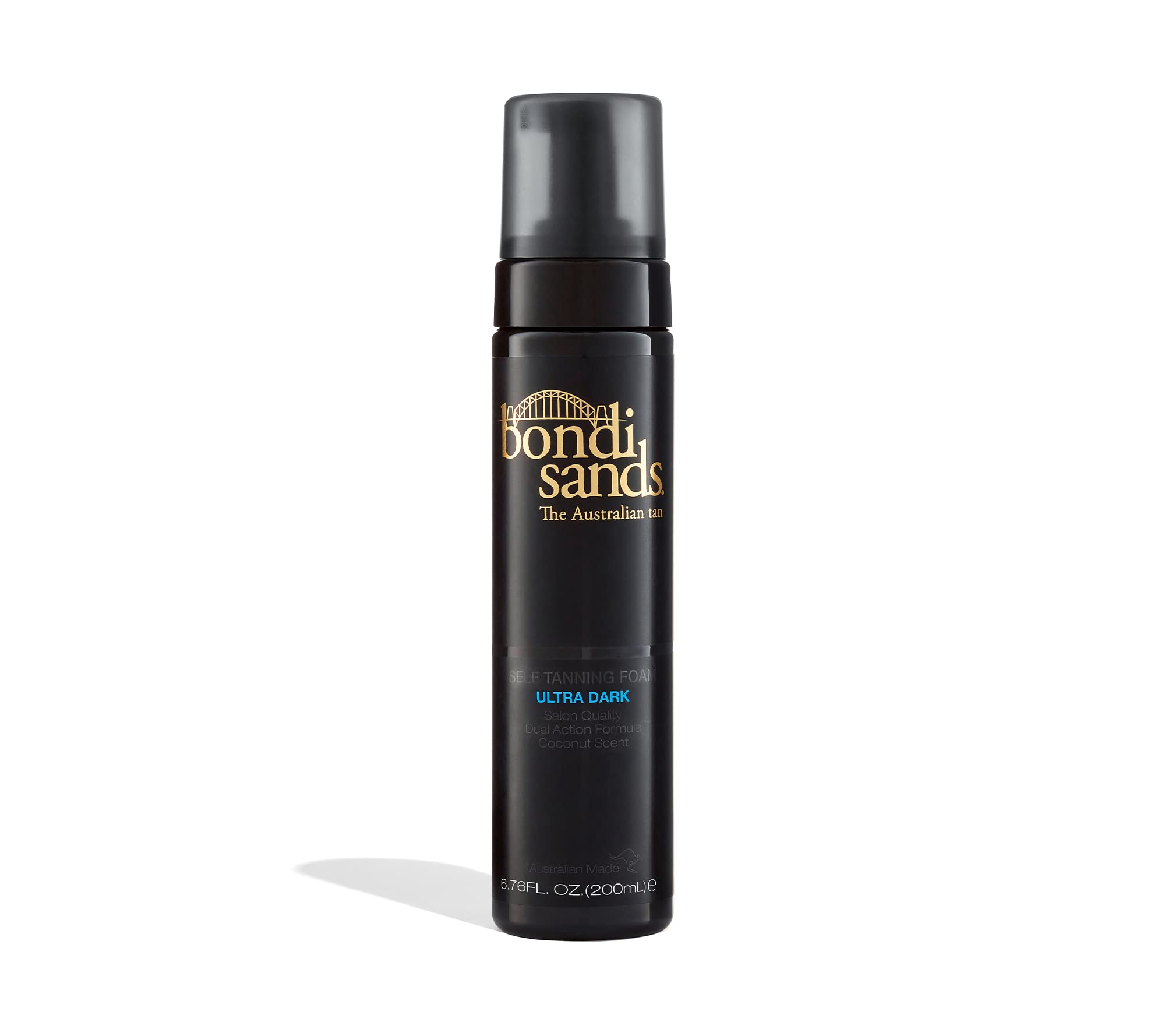 Bondi Sands Self Tanning Foam bottle shows weightless formula for even tan.