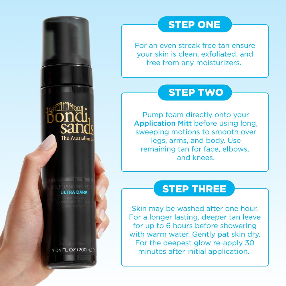 Bondi Sands Self Tanning Foam dries quickly for fast styling after application.