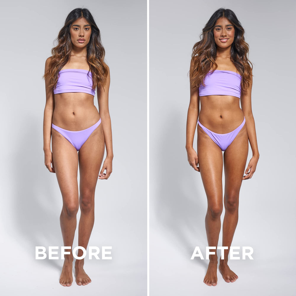 Bondi Sands Technocolor Magenta color guide helps visualize development on olive to deep tones.