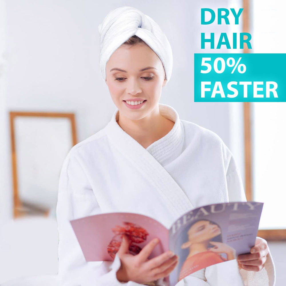 Bondi Spa ultra-absorbent microfiber towel quickly wicks moisture.