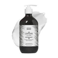 Bondiboost HG bottle shows hydrating conditioner for daily use with a light finish