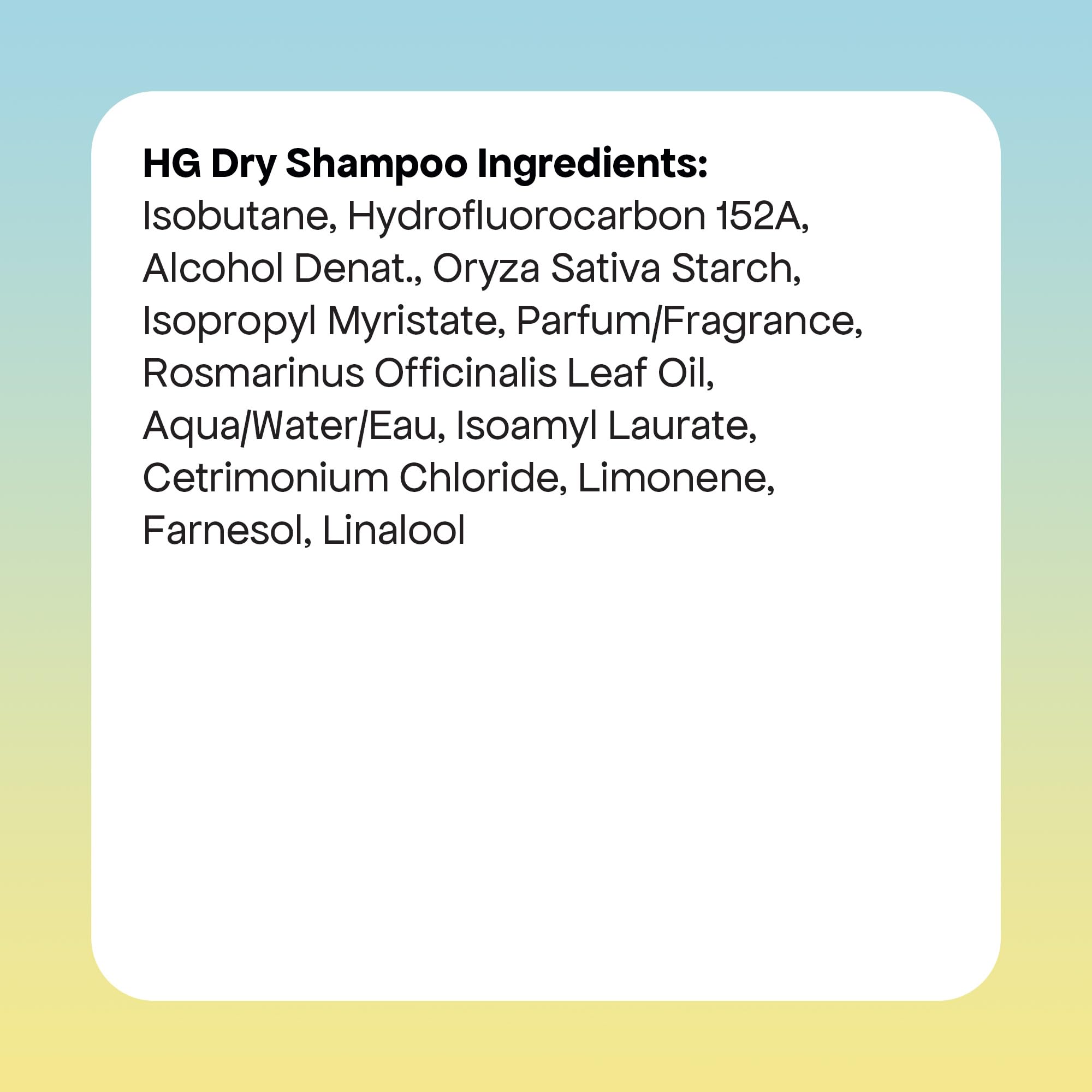 BondiBoost HG Dry Shampoo suitable for all hair types.
