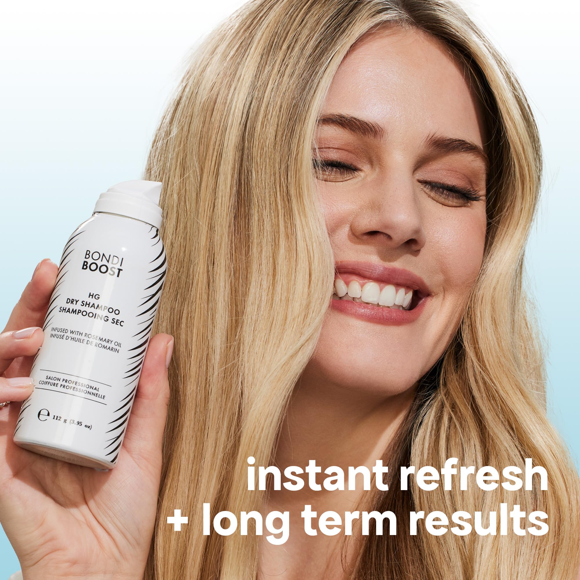 BondiBoost HG Dry Shampoo in action absorbing oil on scalp.