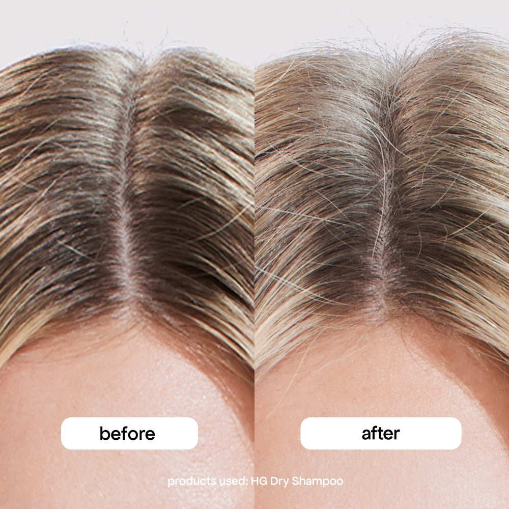 BondiBoost HG Dry Shampoo applied to roots for instant lift.
