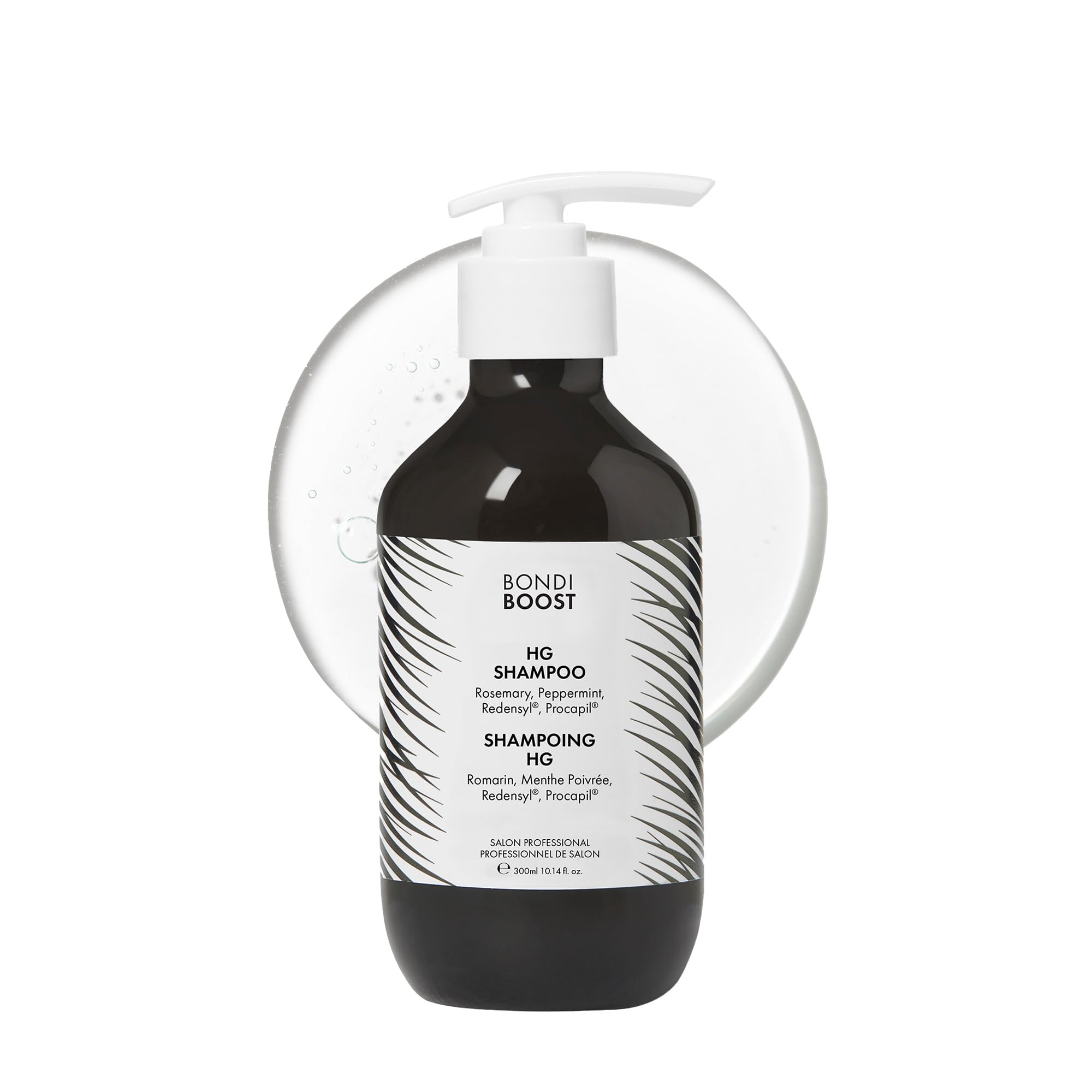 BondiBoost HG Shampoo full bottle highlights daily use for fuller hair