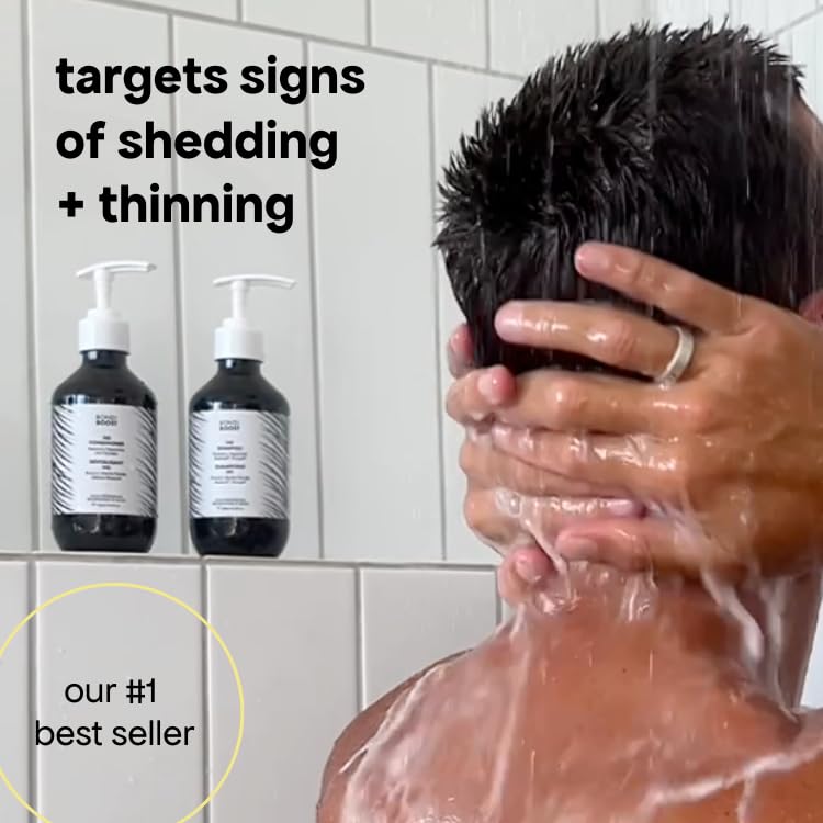BondiBoost HG Shampoo label closeup shows vegan formula