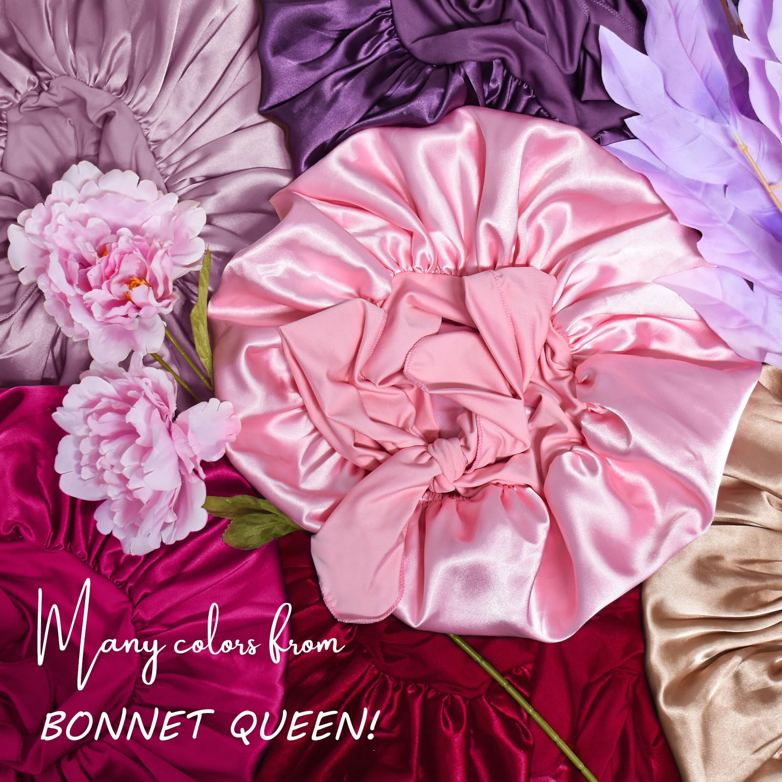 BONNET QUEEN all-day wear sleep cap for makeup, gym, and housework.