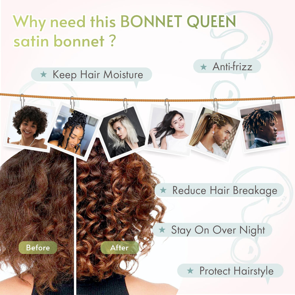 Bonete versátil BONNET QUEEN para uso nocturno y diario.