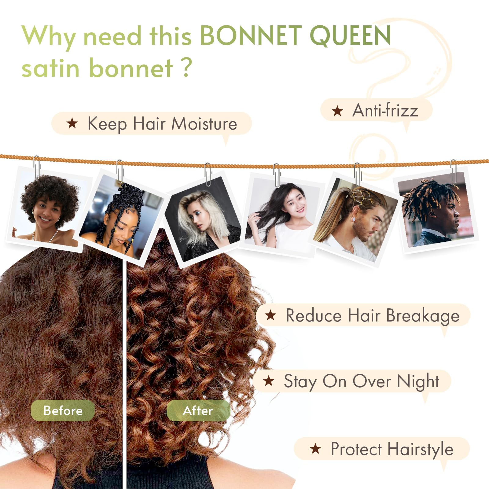 BONNET QUEEN estilo versátil: lazo y estilo lateral para diario.