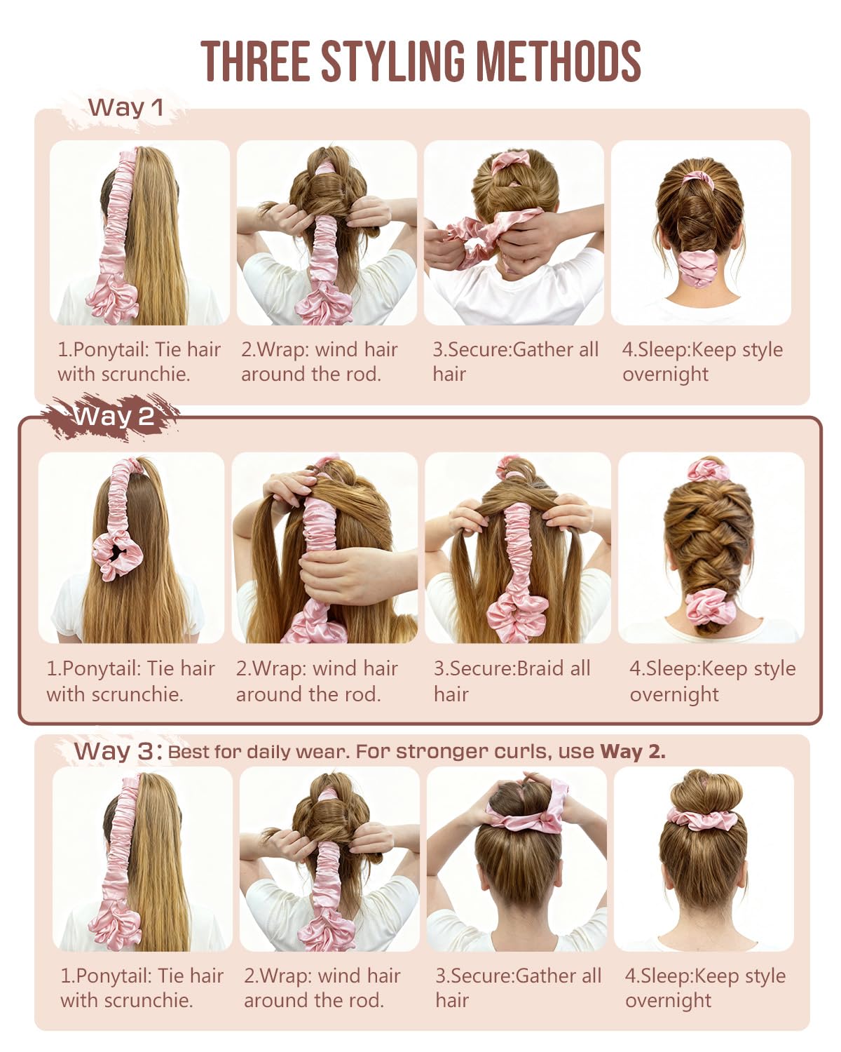 BONNET QUEEN quick 3-4 minute setup showing fast heatless curling process.