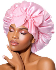 BONNET QUEEN bonete de satén rosa para dormir suave y protector