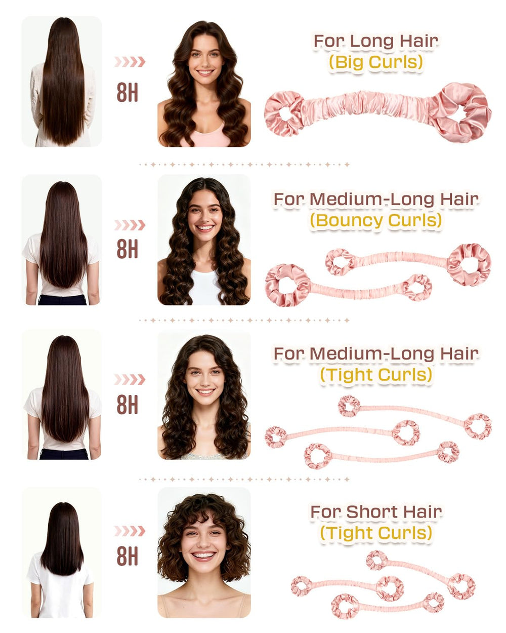 BONNET QUEEN satin rollers for smooth wrapping and defined waves.
